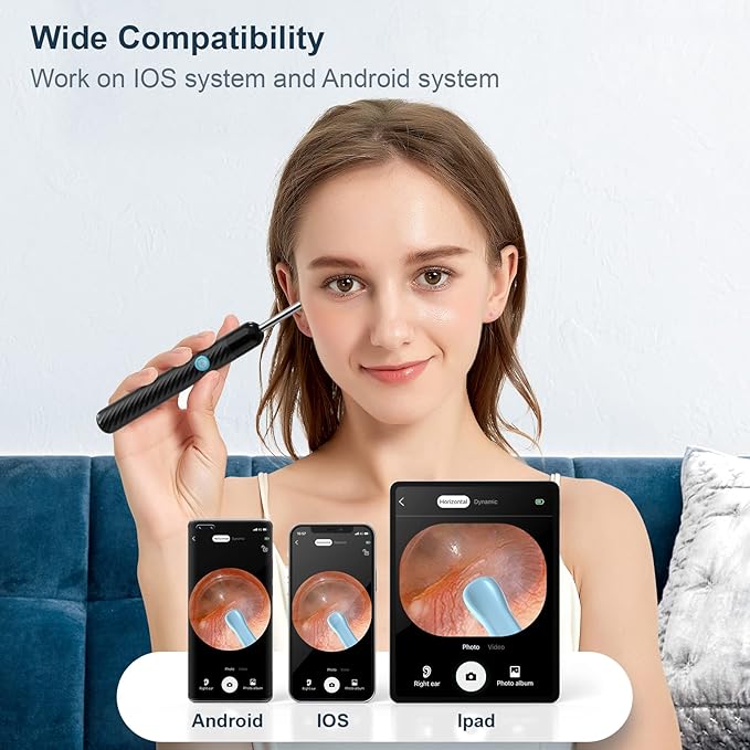 Ear Wax Removal Kit 1080P Wireless Otoscopes
